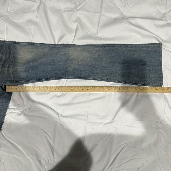 Rock & Republic Womens Distressed Straight-Leg Jeans Size 27 Blue Denim - Picture 4 of 10